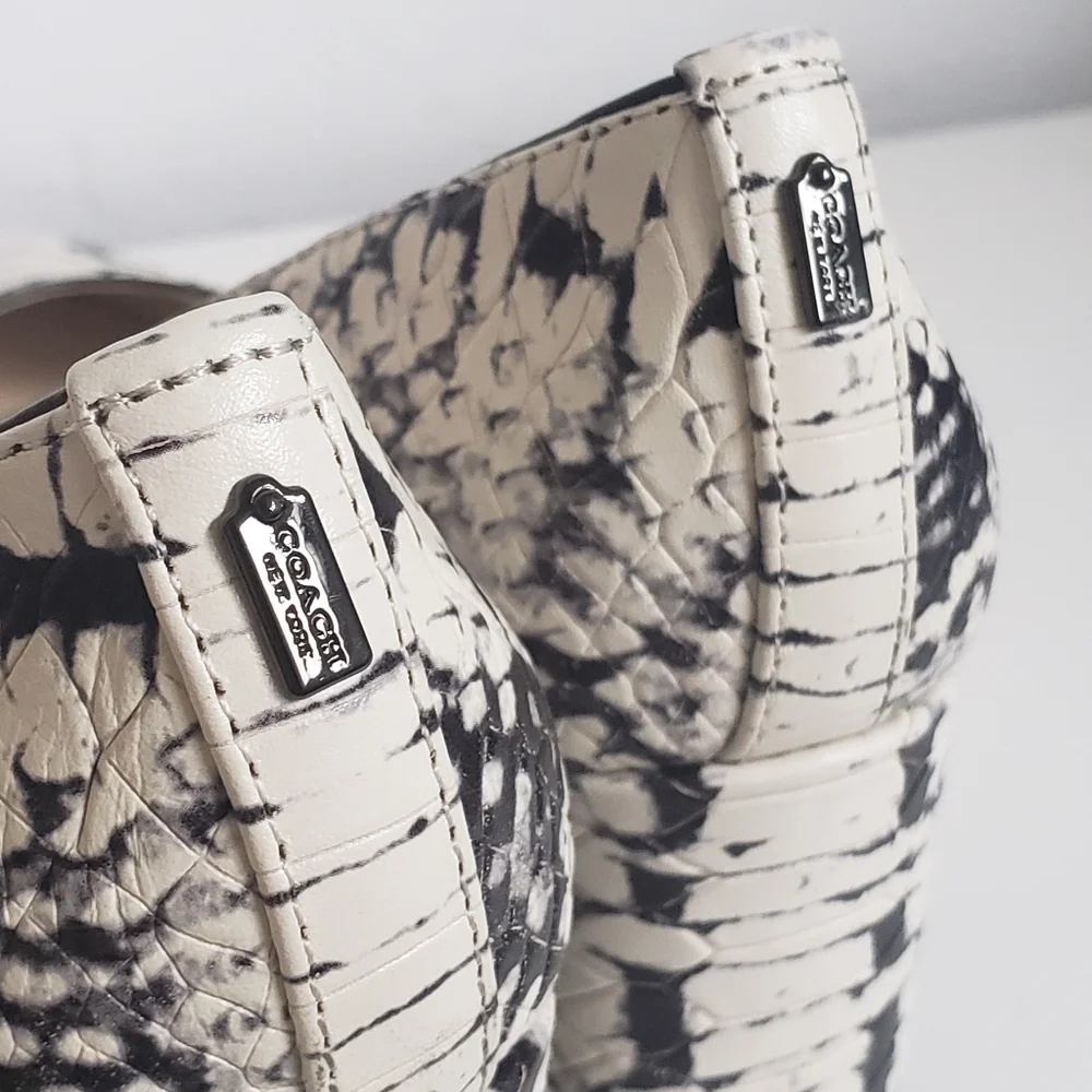 Coach Georgina Snakeskin Heels